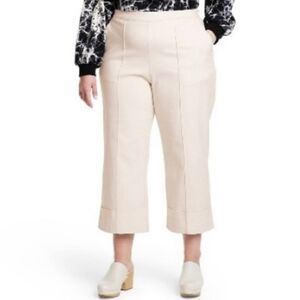 NWT Rachel Comey Plus Size Cuffed Cotton Stretch Pant in Birch